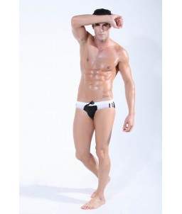 Maillot de Bain Sexy Boxer Noir Taille M Polyamide & Spandex