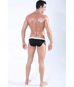 Maillot de Bain Sexy Boxer Noir Taille M Polyamide & Spandex