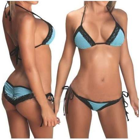 Sexy Bikini Bleu/Noir DY3036