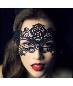 Sextoys, sexshop, loveshop, lingerie sexy : Accessoires Soirée Coquine : Masque sexy dentelle / Broderie noir X2