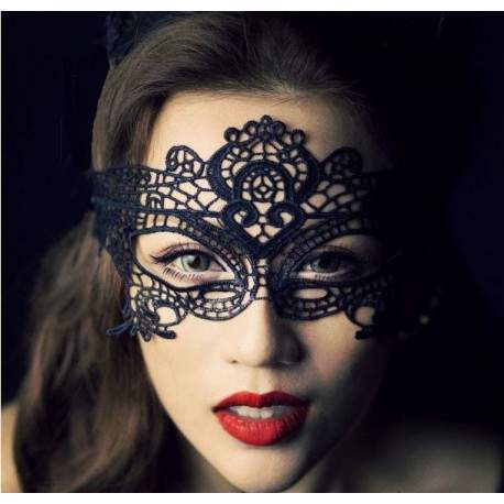 Sextoys, sexshop, loveshop, lingerie sexy : Accessoires Soirée Coquine : Masque sexy dentelle / Broderie noir X2