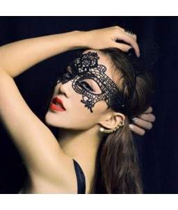 Sextoys, sexshop, loveshop, lingerie sexy : Accessoires Soirée Coquine : Masque sexy dentelle / Broderie noir X2