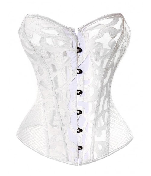 Sextoys, sexshop, loveshop, sexy lingerie : Bustiers and Corsets : Sexy white bustier corset size M