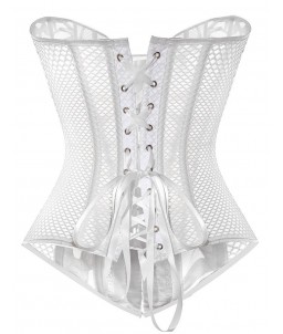 Sextoys, sexshop, loveshop, sexy lingerie : Bustiers and Corsets : Sexy white bustier corset size M