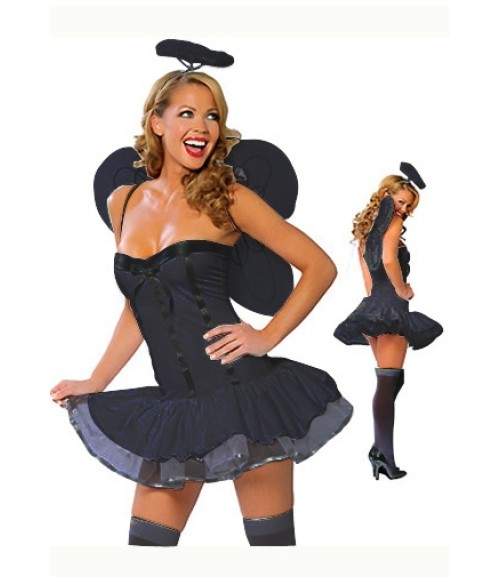 Costume Sexy Ange Noir C1210