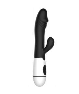 Sextoys, sexshop, loveshop, lingerie sexy : Vibro Rabbit : Vibromasseur rabbit noir Snappy