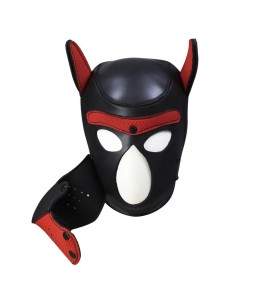 Cagoule de bondage Masque de Chien et Gants avec Crochets