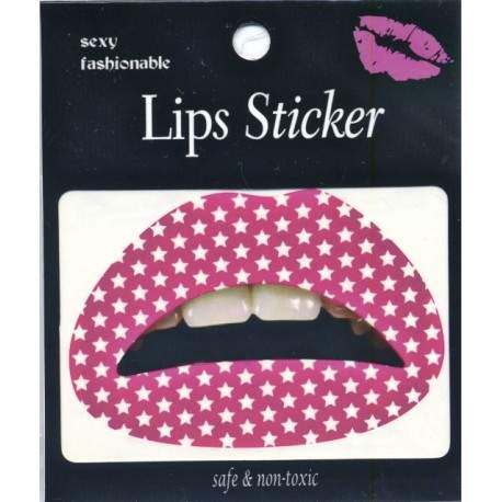 Sticker Pour Lèvres - Lips Sticker Rose Etoile