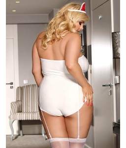 Sextoys, sexshop, loveshop, lingerie sexy : Lingerie sexy grande taille : Costume Sexy body Infirmière XXL/XXXL