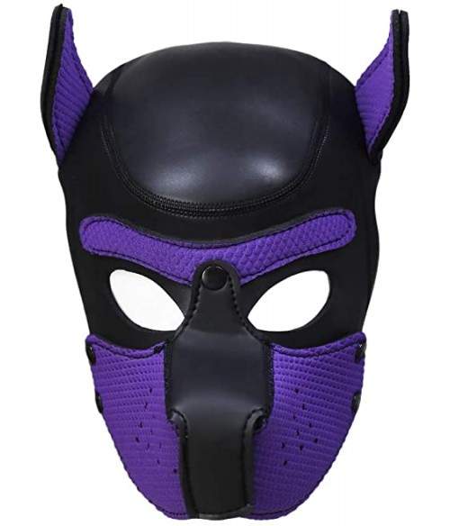 Cagoule de bondage Masque de Chien et Gants avec Crochets