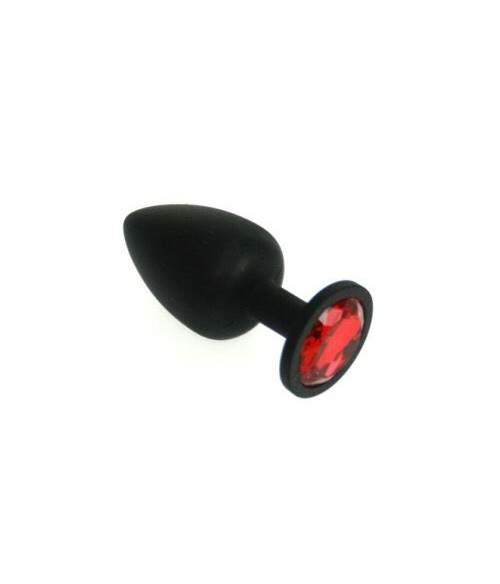 Rosebud silicone noir bijou blanc SMALL