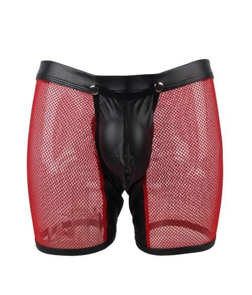 Boxer Long Rsille Rouge Ouvert L Sexshop Loveshope