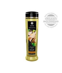 Shunga Huile de Massage Erotique Romance Fraise, Vin Pétillant