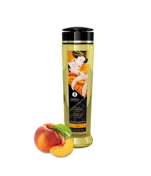 Shunga Huile de Massage Erotique Romance Fraise, Vin Pétillant