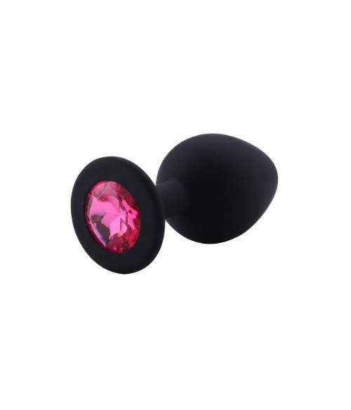 Rosebud silicone noir bijou rose clair SMALL