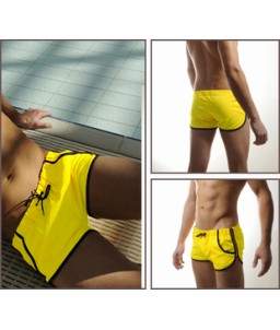 Maillot de Bain Sexy Jaune en Polyester TAILLE XL  SL00131