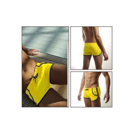 Maillot de Bain Sexy Jaune en Polyester TAILLE XL  SL00131