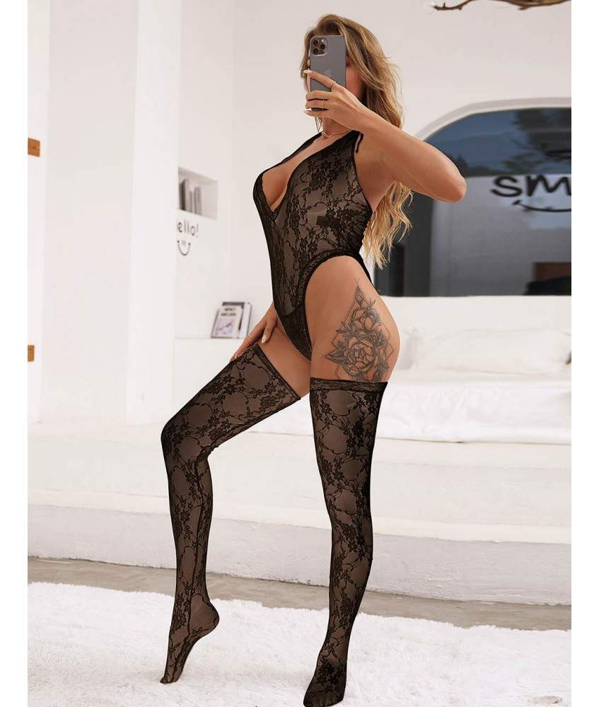 Bodys Teddys Body Sexy Dentelle Avec Bas S M Lingerie Sexy