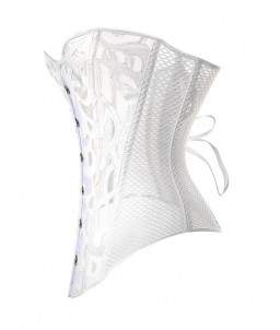 Sextoys, sexshop, loveshop, sexy lingerie : Bustiers and Corsets : Sexy white bustier corset size S