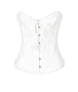 Sextoys, sexshop, loveshop, lingerie sexy : Bustiers et Corsets : Bustier Sexy brocart Blanc "L"