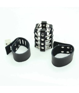 Sextoys, sexshop, loveshop, lingerie sexy : Cages de chasteté : Cockstrap Pénis et Testicules avec anneaux Cage de Chasteté