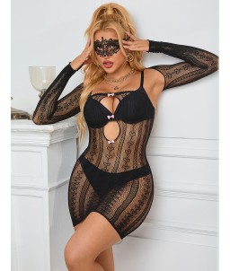 Sextoys, sexshop, loveshop, lingerie sexy : Robes sexy : Ensemble Robe sexy résille noir