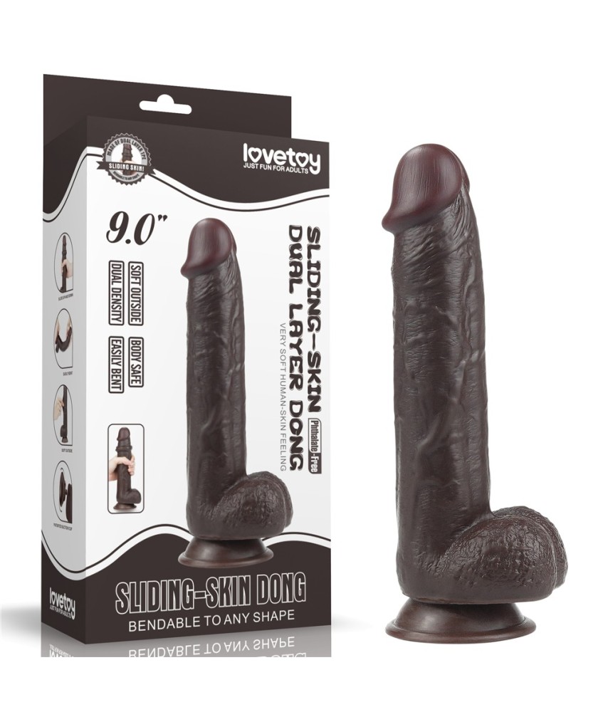 Sextoys, sexshop, loveshop, lingerie sexy : Gode Ventouse : Lovetoy - Gode Brown ventouse 23.5 cm