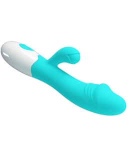 Sextoys, sexshop, loveshop, lingerie sexy : Vibro Rabbit : Vibromasseur Pretty Love Snappy Turquoise