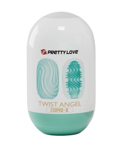 Sextoys, sexshop, loveshop, lingerie sexy : Vagin Artificiel : Pretty love -Oeuf masturbateur Twist Angel turquoise