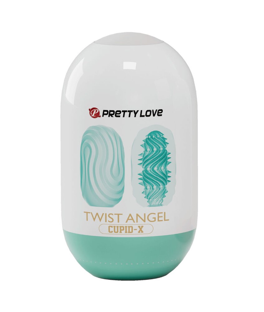 Sextoys, sexshop, loveshop, lingerie sexy : Vagin Artificiel : Pretty love -Oeuf masturbateur Twist Angel turquoise