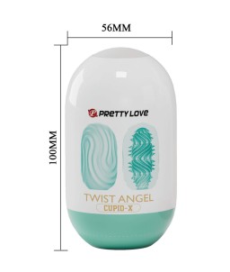 Sextoys, sexshop, loveshop, lingerie sexy : Vagin Artificiel : Pretty love -Oeuf masturbateur Twist Angel turquoise