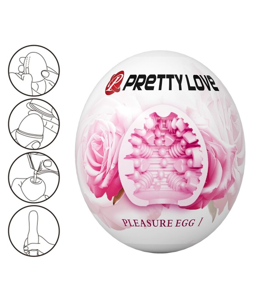 Sextoys, sexshop, loveshop, lingerie sexy : Vagin Artificiel : Pretty love -Oeuf masturbateur Rose