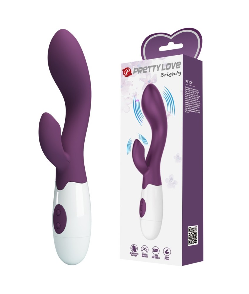 Sextoys, sexshop, loveshop, lingerie sexy : Vibro Rabbit : Vibromasseur Pretty Love Brighty violet foncé